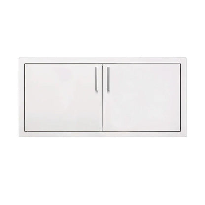 Summerset 36-Inch Stainless Steel 2-Drawer Dry Storage Pantry & Enclosed Cabinet Combo with Hidden Hinge