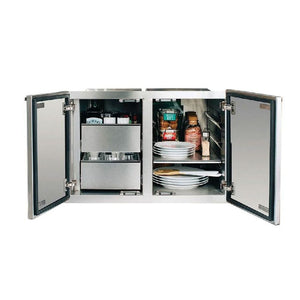 Summerset 36-Inch Stainless Steel 2-Drawer Dry Storage Pantry & Enclosed Cabinet Combo with Hidden Hinge