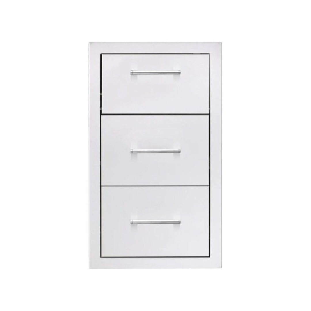 TrueFlame 17-Inch Vertical 2-Drawer & Paper Towel Holder Combo Masonry Frame Return