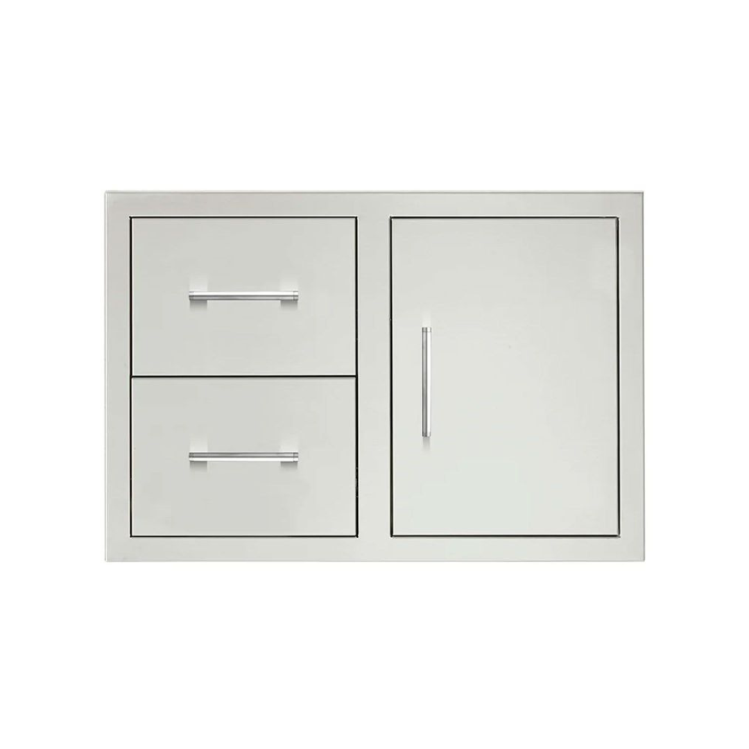 TrueFlame 33-Inch 2-Drawer & Access Door Combo Masonry Frame Return