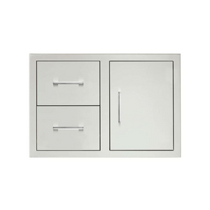 TrueFlame 33-Inch 2-Drawer & Access Door Combo Masonry Frame Return
