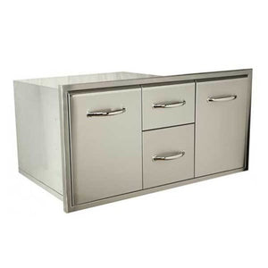 Luxor Medallion 42" Double Access Drawer with Trash Pull Out AHT-M-COMBO42