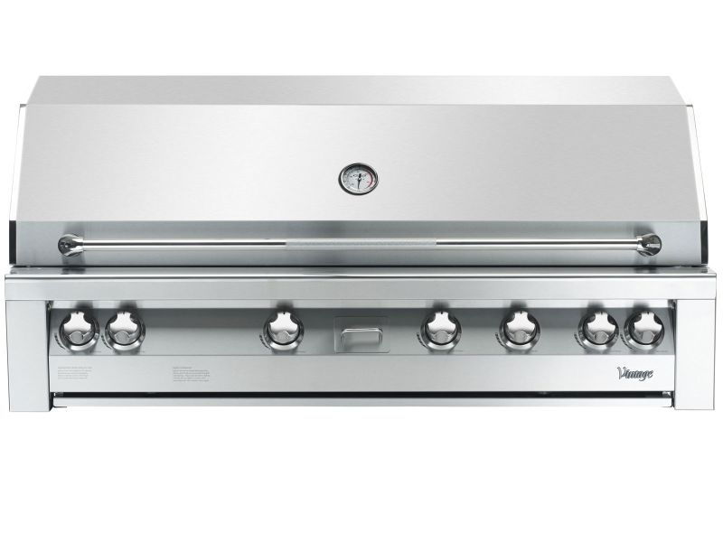 Vintage Grills 56-Inch Built-in Gas Grill with Flush Mounted Infrared Rotisserie Burner, Dedicated Smoker Burner and Sear Zone